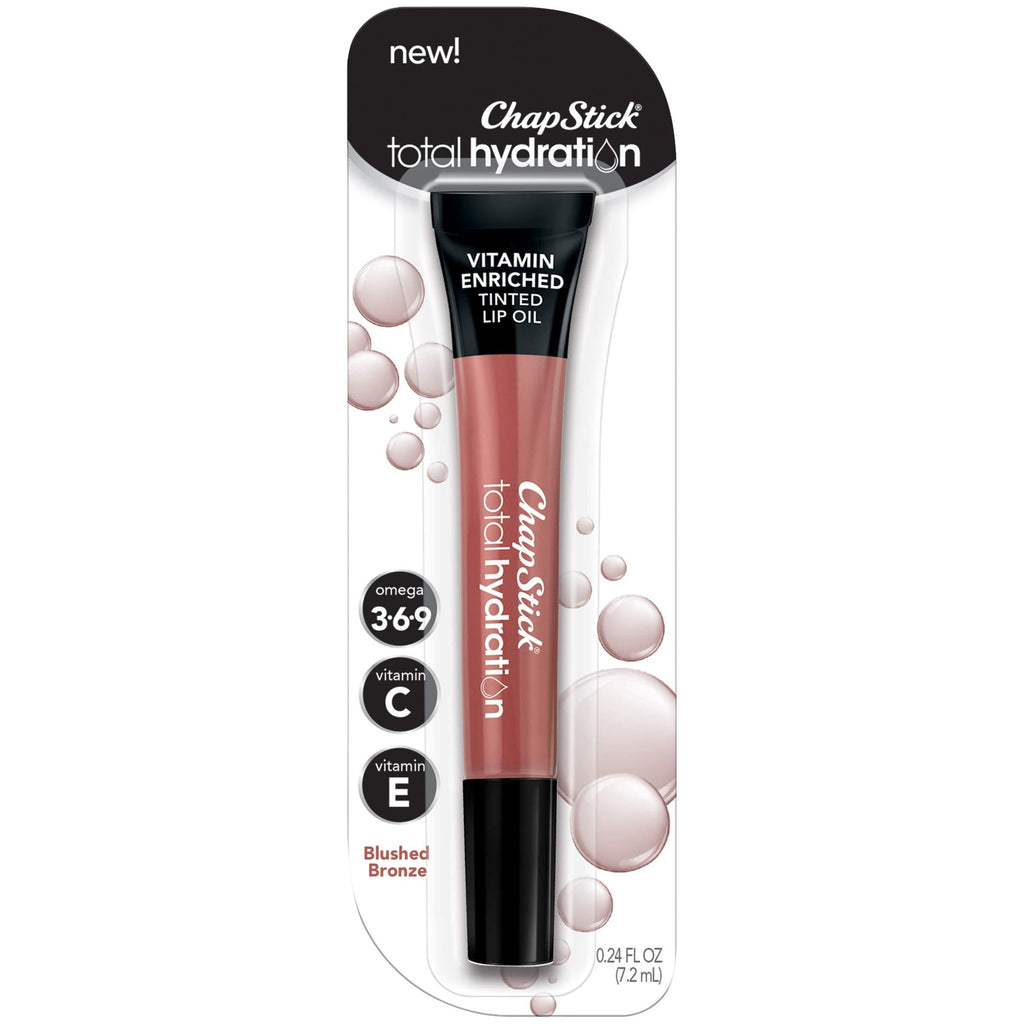 ChapStick Total Hydration Vitamin Enriched Blushed Bronze Tinted Lip Oil Tube, Lip Care - 0.24 Oz - BeesActive Australia