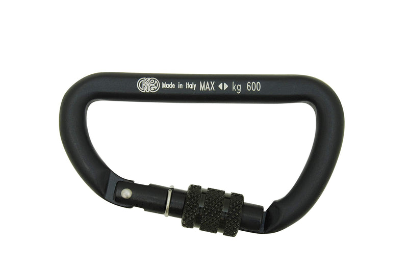 Kong Mini D Screw Gate Carabiner Black - BeesActive Australia
