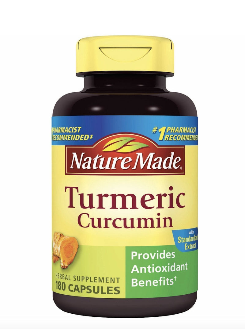 Nature Made Turmeric Curcumin 500 milligram. Capsules (Antioxidant) Value Size 180 Ct - BeesActive Australia