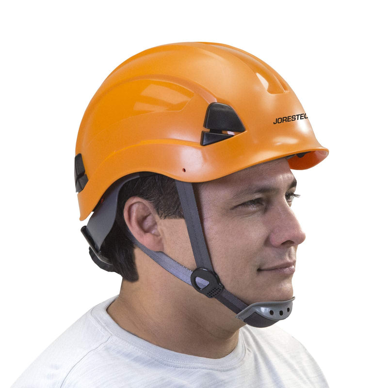JORESTECH Hard Hat Orange ABS Work-At-Height and Rescue Slotted Helmet with 6-Point Adjustable Ratchet Suspension ANSI Z89.1-14 Certified For Work, Home, and General Headwear Protection HHAT-03 - BeesActive Australia