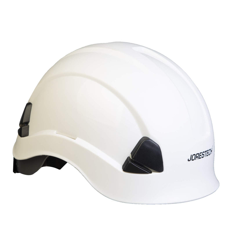 JORESTECH Hard Hat White ABS Work-At-Height and Rescue Slotted Helmet with 6-Point Adjustable Ratchet Suspension ANSI Z89.1-14 Certified For Work, Home, and General Headwear Protection HHAT-03 - BeesActive Australia