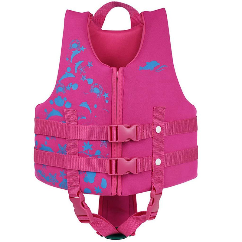 [AUSTRALIA] - IvyH Kids Swimming Vest - Children Kids Float Life Jacket Vest Swimming Training Floating Swimsuit Buoyancy Swimwear Swimming Aid Vest Pink X-Large 