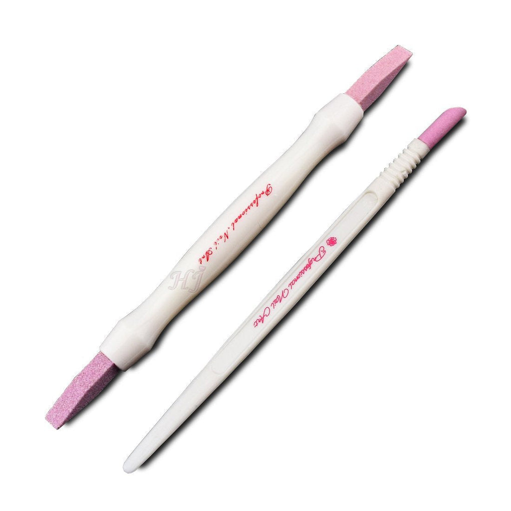 2pcs/set Ways Scrub Stone Nail Files Buffer Manicure Stick Grinding Rod Cuticle Remover Nail Art Manicure Ceramic Trimmer Buffing Pack of 1, HJ-NF022 - BeesActive Australia