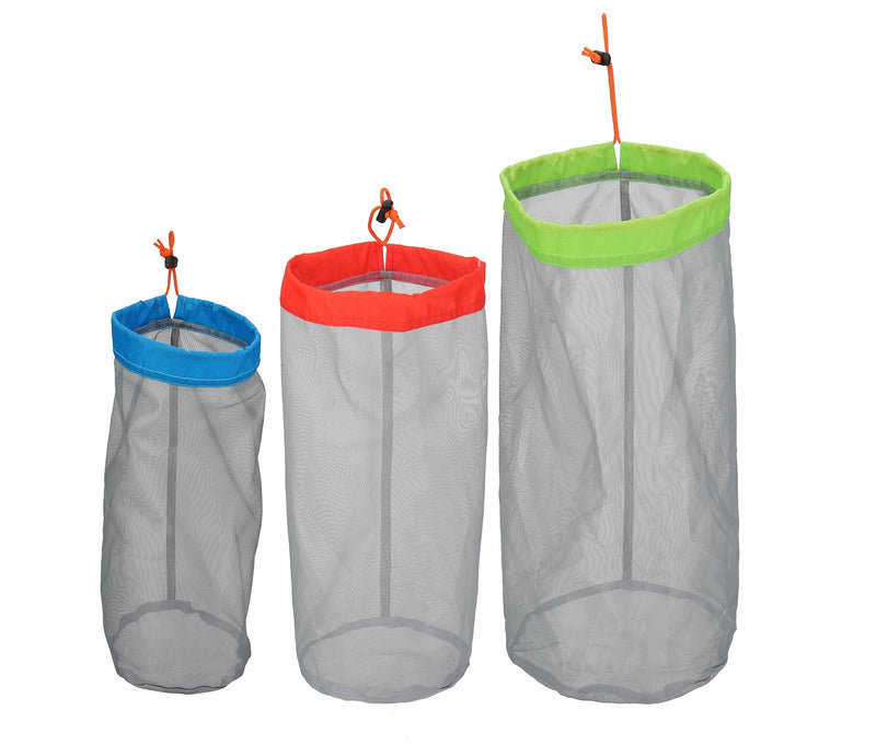 Stuff Sack Set of 3 Lightweight Nylon Mesh Drawstring Storage Bag for Travelling Hiking - BeesActive Australia