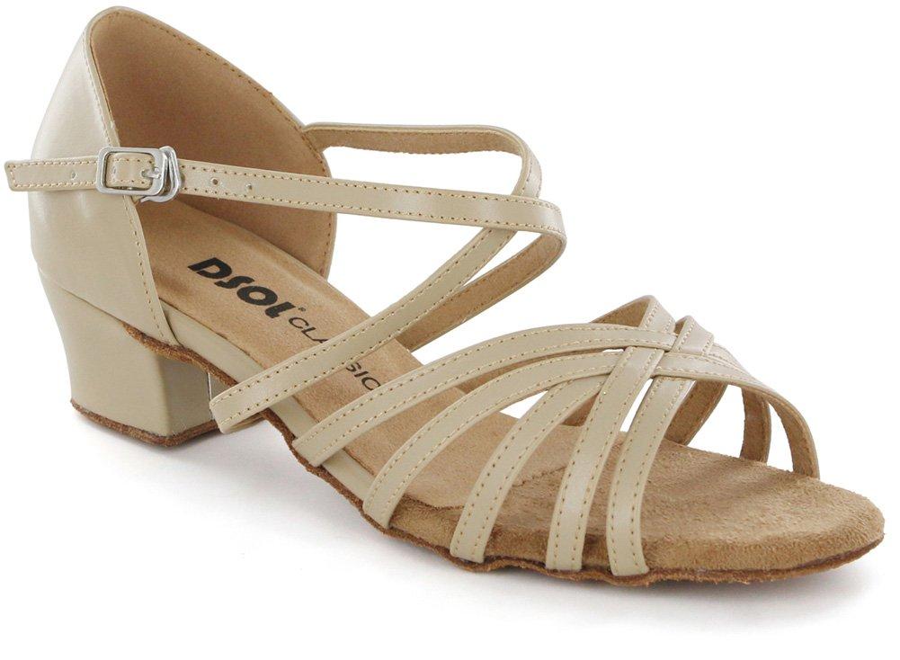 [AUSTRALIA] - DSOL Women's Latin Dance Shoes DC167001/DC167002 Heel 1.6" 9 Beige 