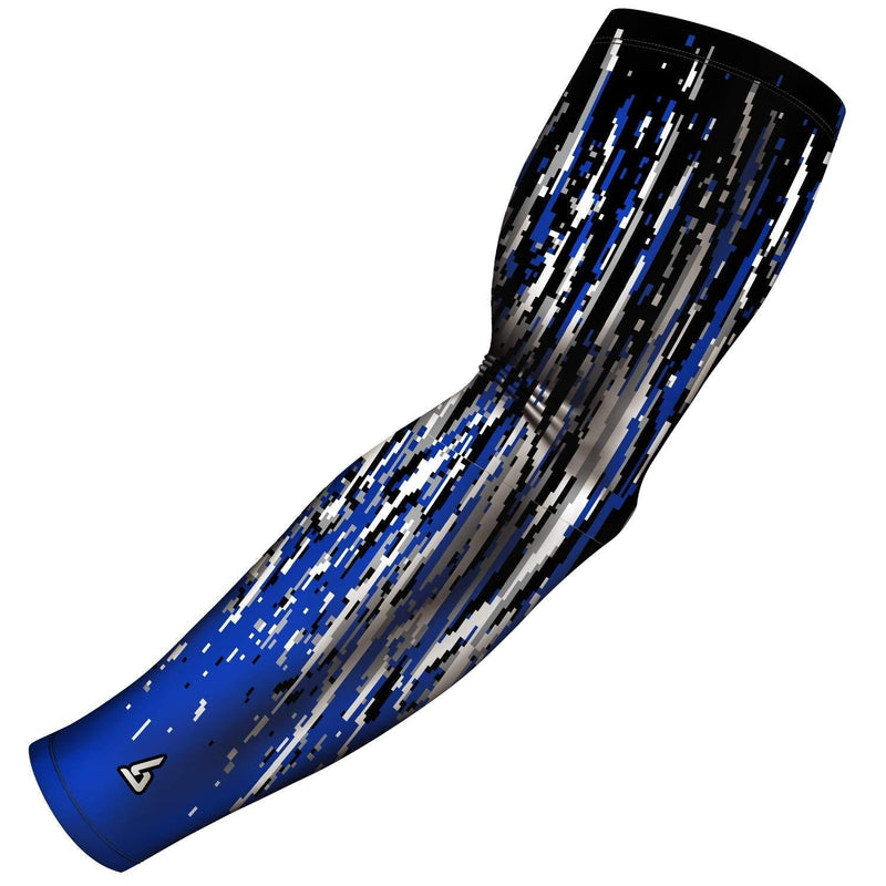 [AUSTRALIA] - B-Driven Sports Athletic Compression Arm Sleeve - 1 Sleeve, 40+ Digital Camoflauge Designs Blue Royal Streaks 7) Adult XL " 1 sleeve" 