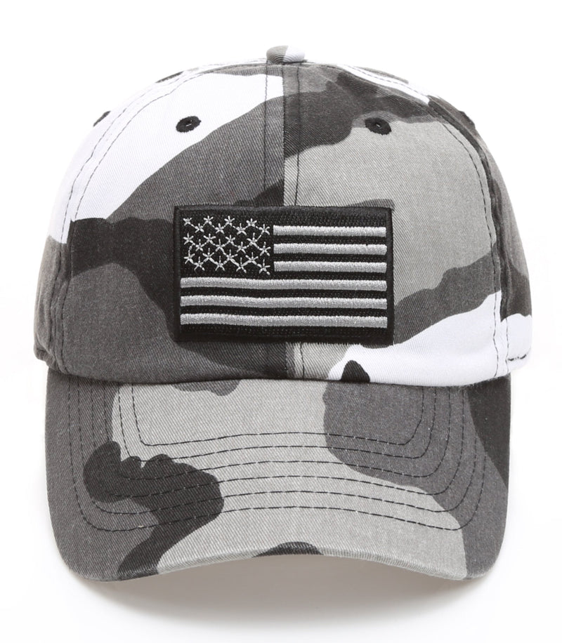 MIRMARU Tactical Operator USA Flag Cotton Low Profile Baseball Cap with Adjustable Strap One Size City Camo - BeesActive Australia