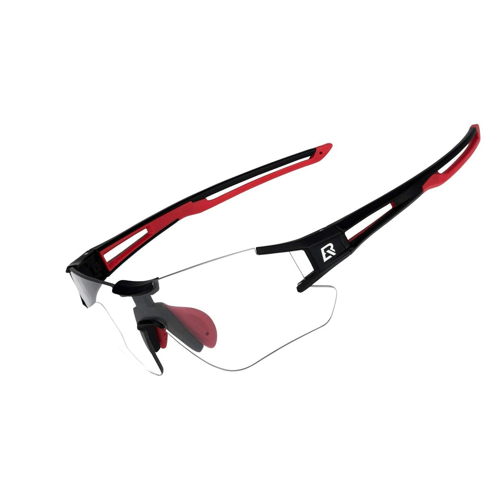 ROCKBROS Cycling Sunglasses Photochromic Bike Glasses for Men Women Sports Goggles UV Protection Black Red - BeesActive Australia