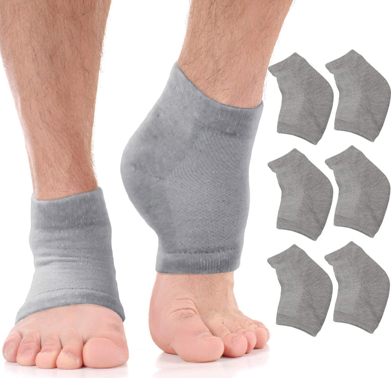 Moisturizing Socks Cracked Heel Treatment - Treat Dry Feet & Heels Fast. Pain Relief from Cracking Foot Skin with Aloe Moisturizer Lotion Infused Gel Heel Socks. Pedicure for Both Women & Men (Large) Large (Pack of 3) - BeesActive Australia