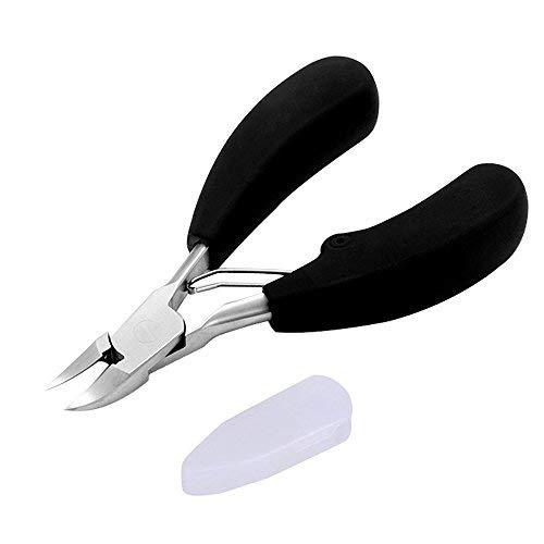 FULARR Professional Toenail Nippers, Toenail Cutter and Nail Nipper, Stainless Steel Toenail Grooming Tool, for Thick or Ingrown Toenails, Humanized Non-Slip Rubber Handle –– Black - BeesActive Australia