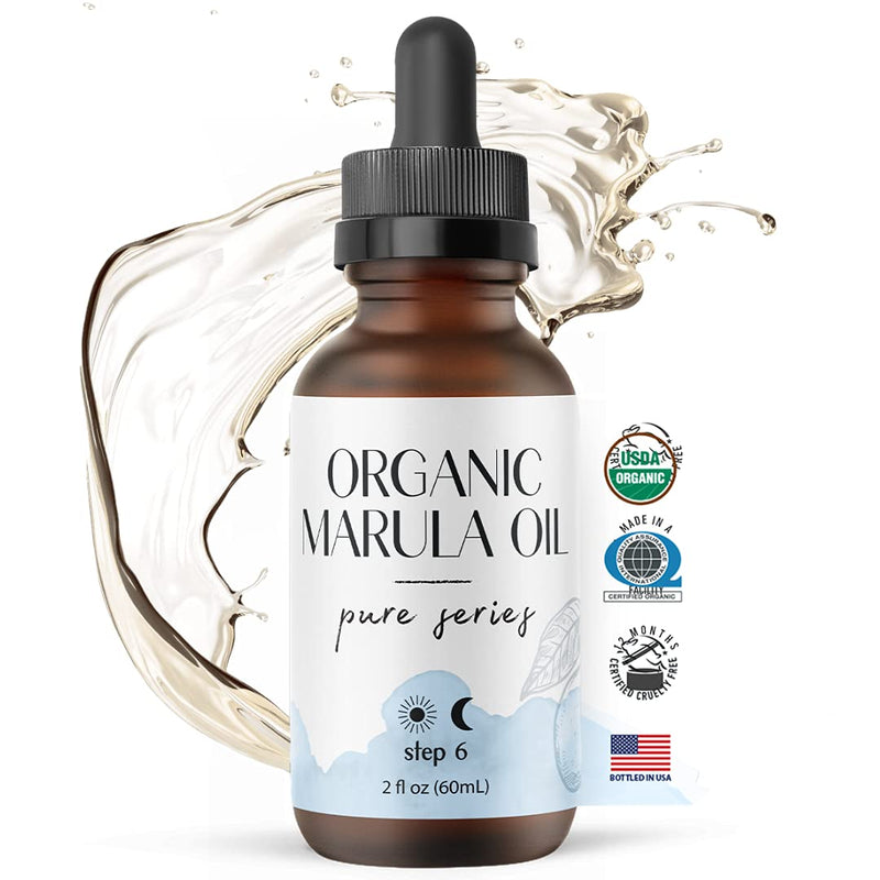 Organic Virgin Marula Oil for Face, Hair & Nails - Best for Anti Aging, Dry, Sun Damaged Skin - Facial & Body Moisturizer - by Foxbrim Naturals 2 oz - BeesActive Australia