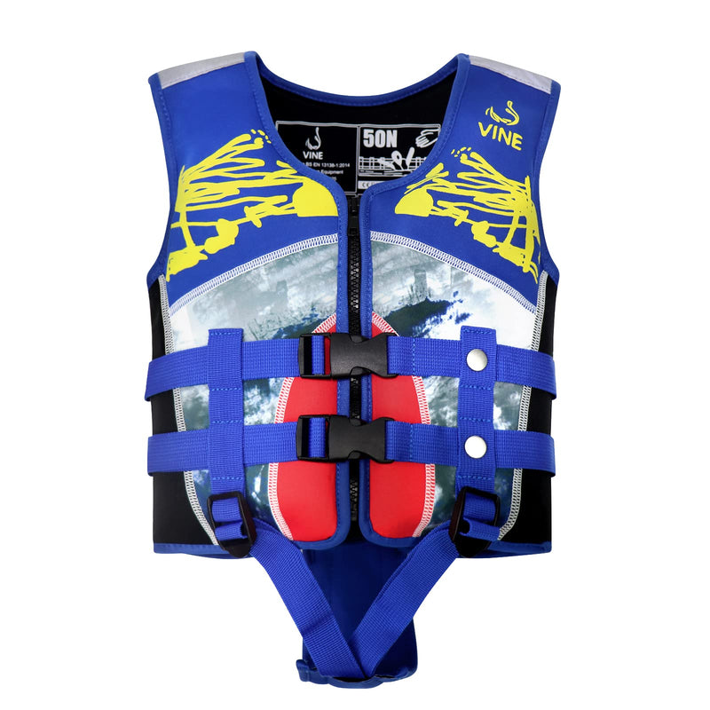 Vine Kids Swim Vest Toddler Life Jacket Kids Life Jackets Floation Swimsuit Buoyancy Swimwear, Blue, L/5-7 Years L(5-7 Year) - BeesActive Australia