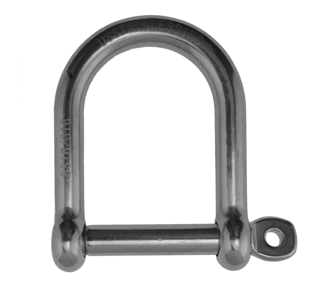 [AUSTRALIA] - Stainless Steel 316 Wide D Shackle 3/8" (10mm) Marine Grade 