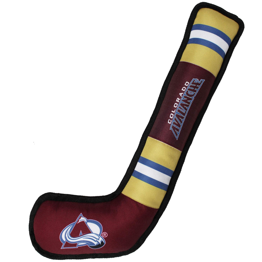 BEST DOG PET TOY & SUPER REWARD for the FURRY FOUR-LEGGED NHL HOCKEY FAN! Select from A NHL Hockey Stick Pet TOY, NHL Rubber Puck Toy Hockey Stick Toy Colorado Avalanche - BeesActive Australia