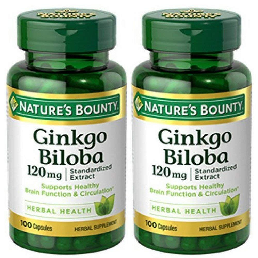 Nature's Bounty Ginkgo Biloba Standardized Extract 120 mg (2 Bottles) - BeesActive Australia