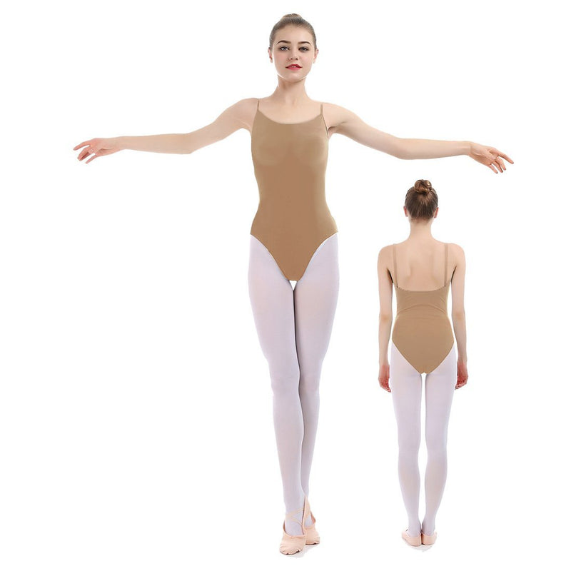 [AUSTRALIA] - iMucci Professional Seamless Nude Camisole Leotard - Undergarment Dancewear for Ballet Dance Adult S/M 