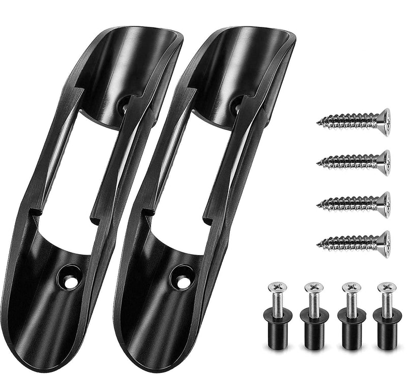 Housedeco Kayak Paddle Holder Clips(Including Screws),Deck Mounted Universal Kayak Paddle Clip & Fishing Net Clip 2Pcs Black - BeesActive Australia