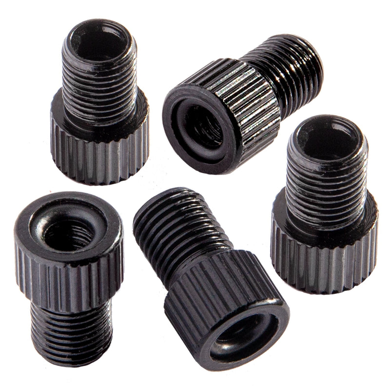 Bike Bits Presta Valve Adapter - Convert Presta to Schrader - French/UK to US - Inflate Tire Using Standard Pump or Air Compressor Black - BeesActive Australia