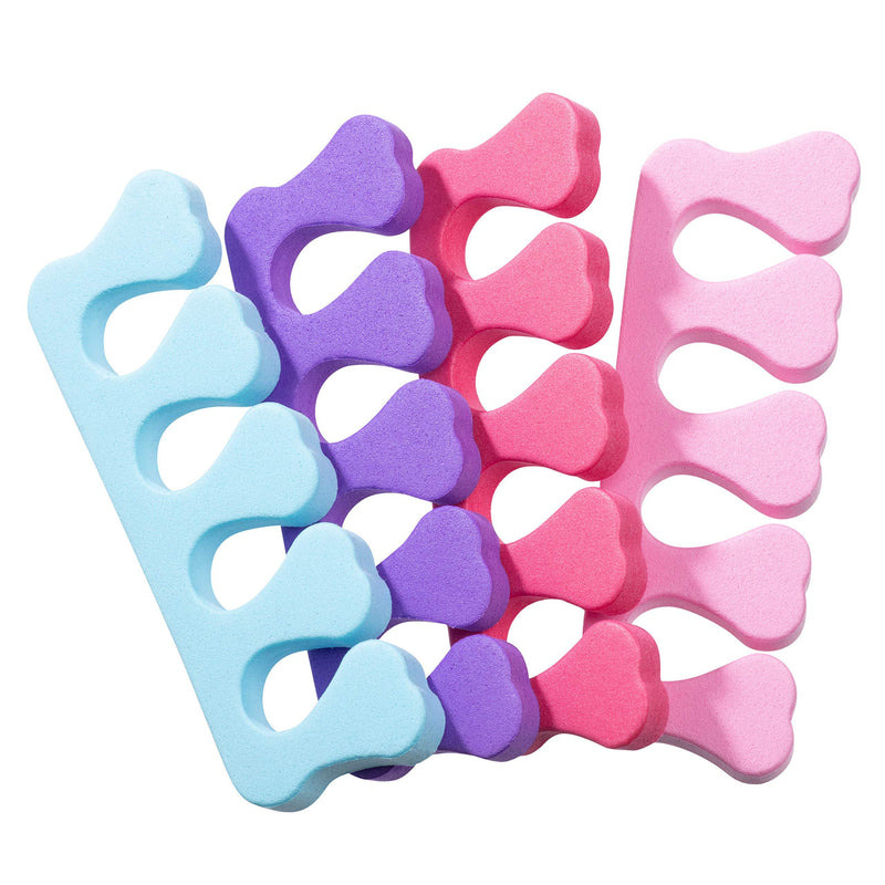 Juvale Toe Separators - 100 Pack Soft Foam Toe Cushions and Spacer Perfect for Nail Polish, Pedicure, Bunion Relief and Hammer Toe (4 Colors) - BeesActive Australia