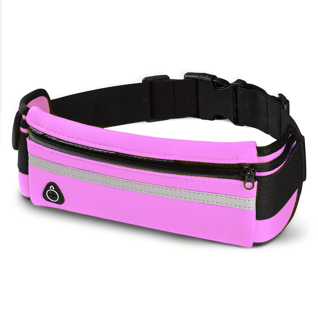 E Tronic Edge Running Belt for Women & Men - Money Belt and Running Fanny Pack, Hiking Fanny Pack, Holder for Cell Phone, Money, and Keys - Adjustable Belt Pouch fits Most Phone and Waist Sizes Violet - BeesActive Australia
