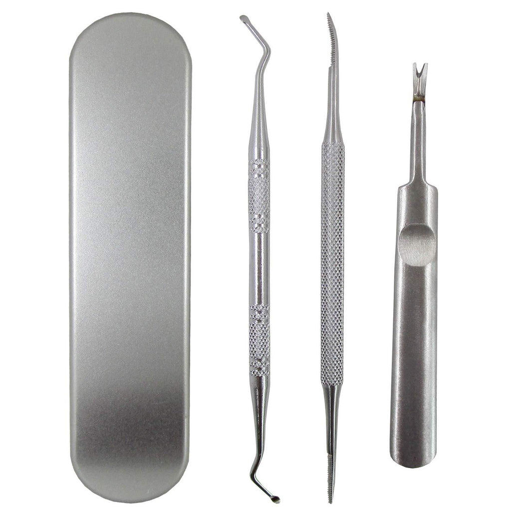 Ingrown Toenail Treatment Tool Ingrown Toenail File Cuticle Removal Pedicure Manicure Set Foot Care Kits Cuticle Fork Pusher Double Headed Toenail Groove Cleaner (Life017i) Life017i - BeesActive Australia