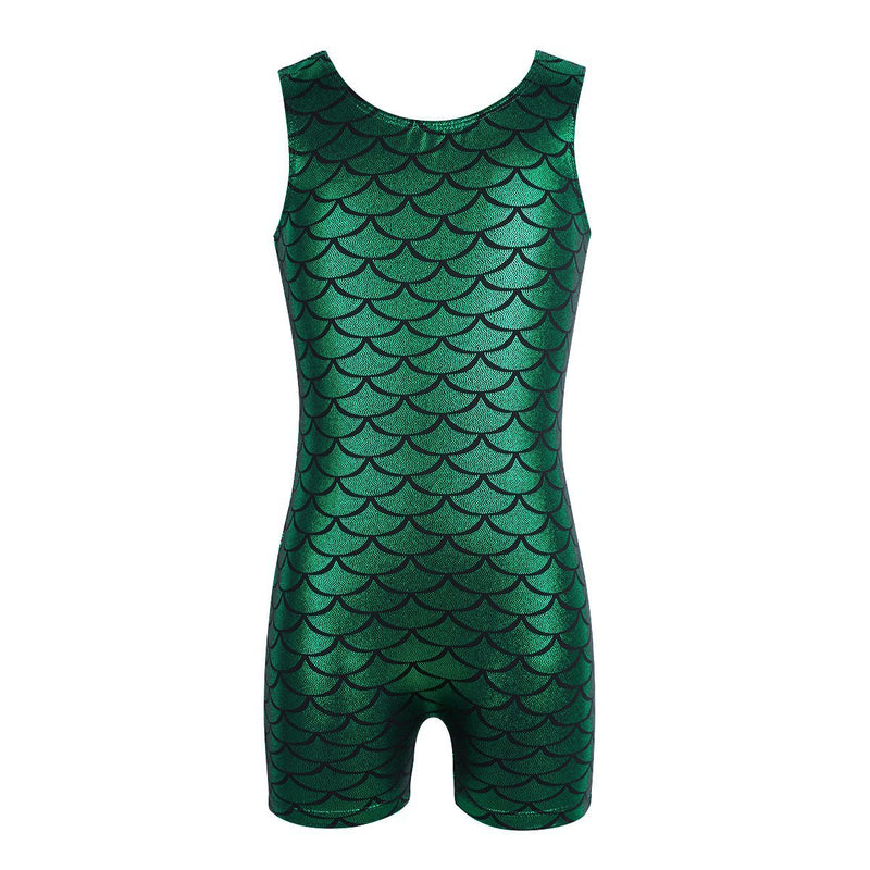 [AUSTRALIA] - Freebily Girls' One-Piece Sleeveless Biketard Unitard Gymnastics Leotard Dancewear Green 12-14 