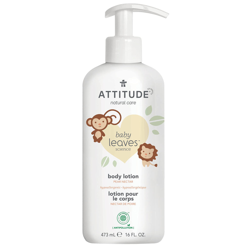 ATTITUDE Body Lotion for Baby, EWG Verified, Plant- and Mineral-Based Ingredients, Hypoallergenic Vegan and Cruelty-Free, Pear Nectar, 16 Fl Oz - BeesActive Australia