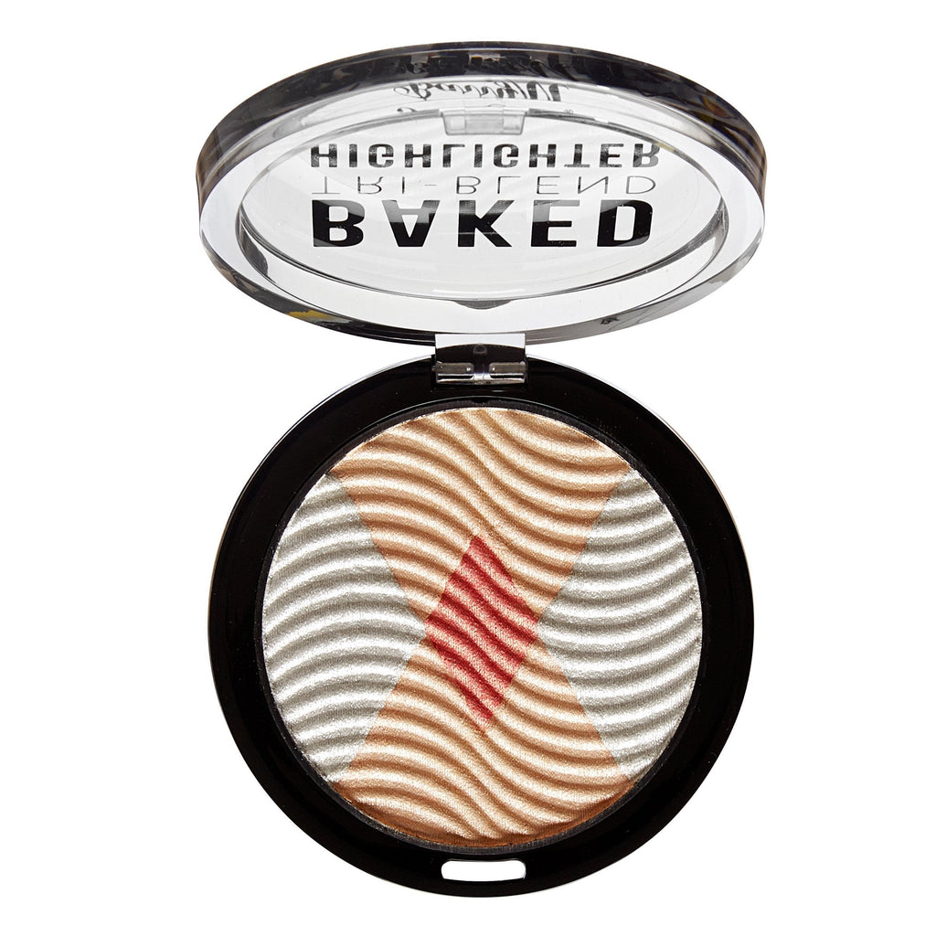 Barry M Cosmetics Revolutionary Ultimate Baked Pigment Essence - Tri Baked Highlighter in Silver Solstice. Vegan - BeesActive Australia
