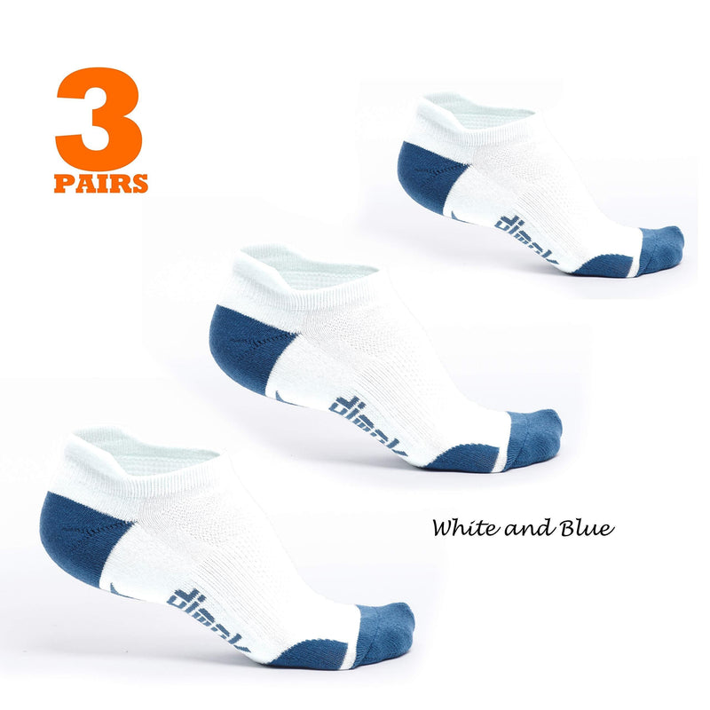 [AUSTRALIA] - Athletic Running Socks - No Show Wicking Blister Resistant Long Distance Sport Socks for Men Women Running Gift for Runners White Medium 