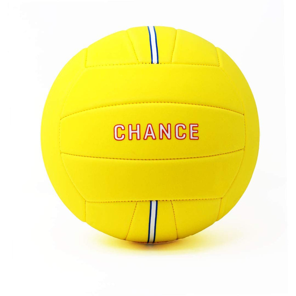 Chance Soft Volleyball - Waterproof Indoor/Outdoor Beach/Pool All-Ages Recreational Training Ball (Size 5) Splash - Yellow - BeesActive Australia