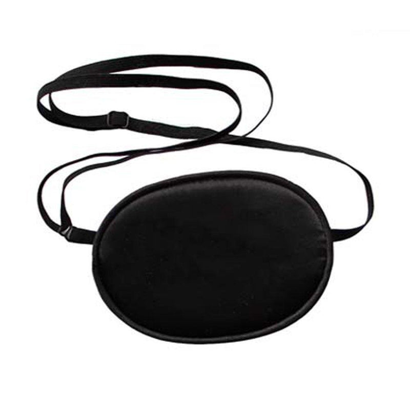 HugeDE Soft Comfortable Silk Pirate Eye Patch for Adults Lazy Eye Amblyopia Strabismus Black - BeesActive Australia