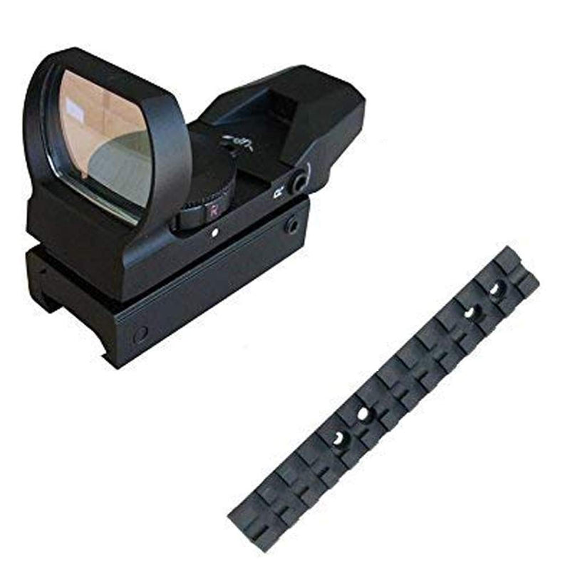 Tactical 4 Reticle Red Dot Open Reflex Sight With Weaver Pica Tinny Rail Mount With Mossberg 500/590 Tactical Rail - BeesActive Australia