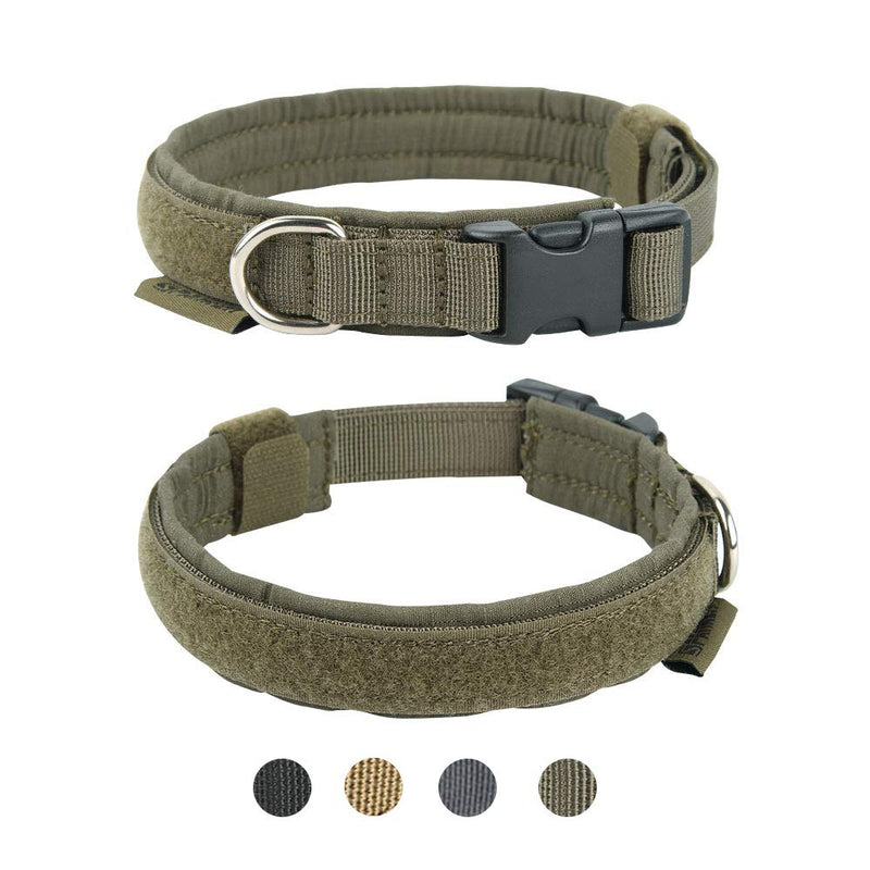 EXCELLENT ELITE SPANKER Puppy Dog Collar Nylon Adjustable Dog Collar for Small Dogs Pet Soft Padded Dog Collar Ranger Green XS Size-Adjustable(10.6"-15") - BeesActive Australia