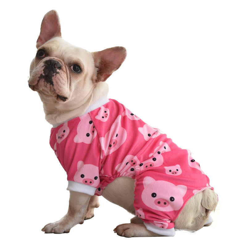CuteBone Dog Pajamas Cute Cat Clothes Pet Pjs Soft Onesie for Small Girl Dogs Large Pink pig - BeesActive Australia
