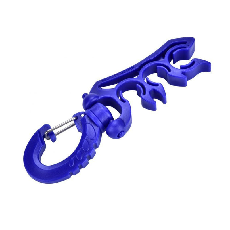 [AUSTRALIA] - Diving Regulator Hose, 3 Colors Underwater Scuba Diving Plastic Double BCD Hose Holder with Clip Hook Blue 