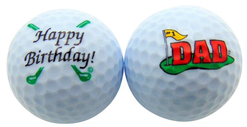 Westmon Works Happy Birthday Dad Golf Ball Set of 2 Golfer Gift Pack - BeesActive Australia