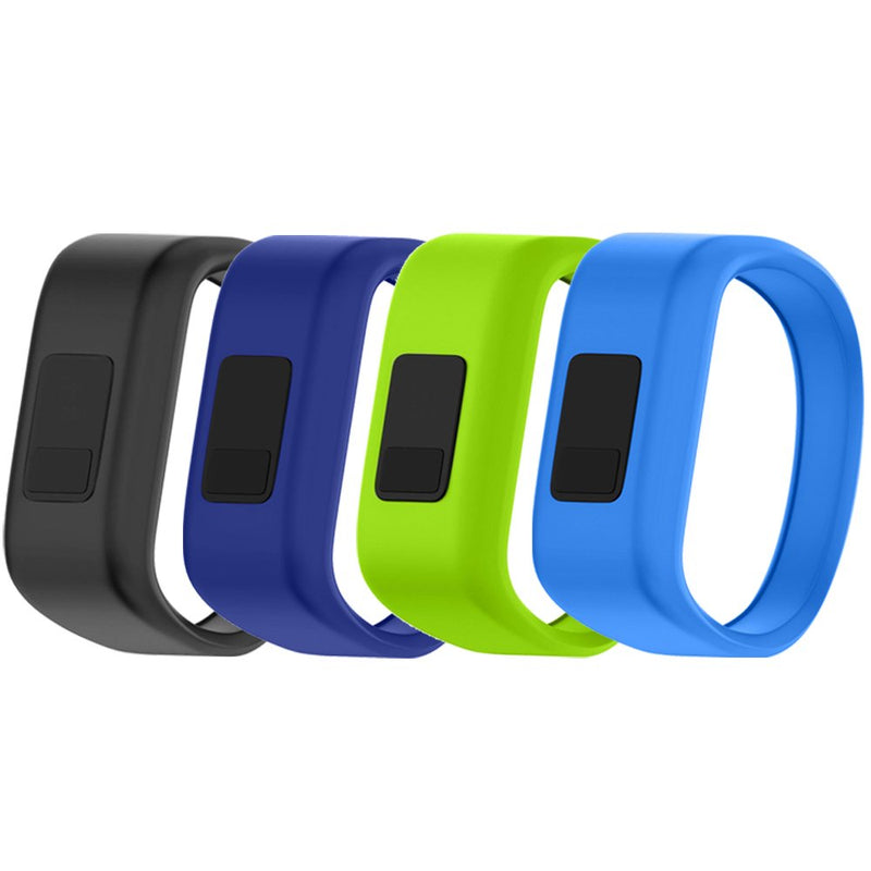 QGHXO Band for Garmin Vivofit Jr/Vivofit Jr. 2, Soft Silicone Replacement Watch Band Strap for Garmin Vivofit Jr/Vivofit Jr. 2 Activity Tracker, Small, Large 4PCS Bands-Boy Large: 6.6" - BeesActive Australia