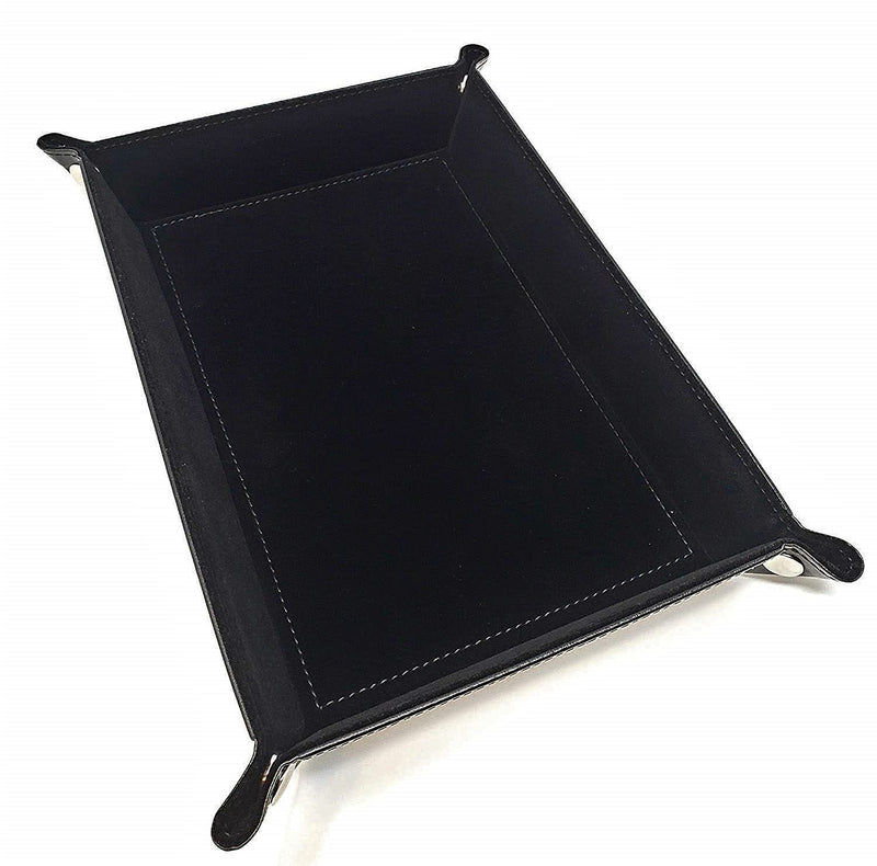 Harbor Loot Brand Black Dice Tray - Perfectly Sized at 8.5 x 11.25 Inches Unsnapped and 6.5 x 9.5 Snapped - Designed by Gamers - Packs Flat, Protects Your Table, and Keeps Dice Where They Belong - BeesActive Australia