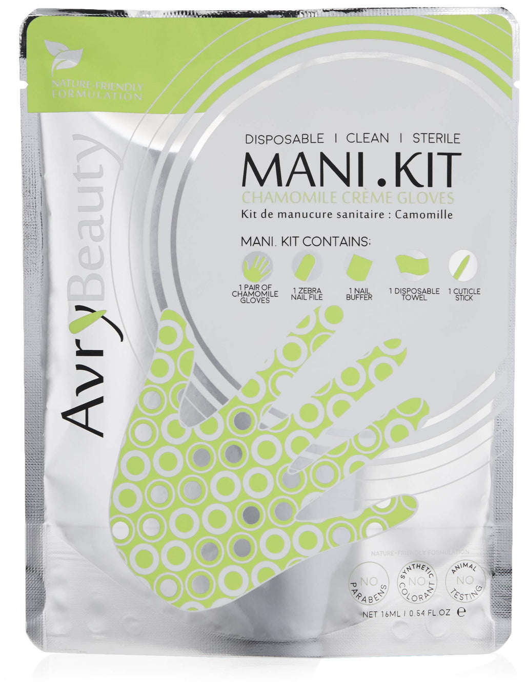 AvryBeauty All-In-One Mani Kit with Chamomile Gloves, 1 ct. - BeesActive Australia