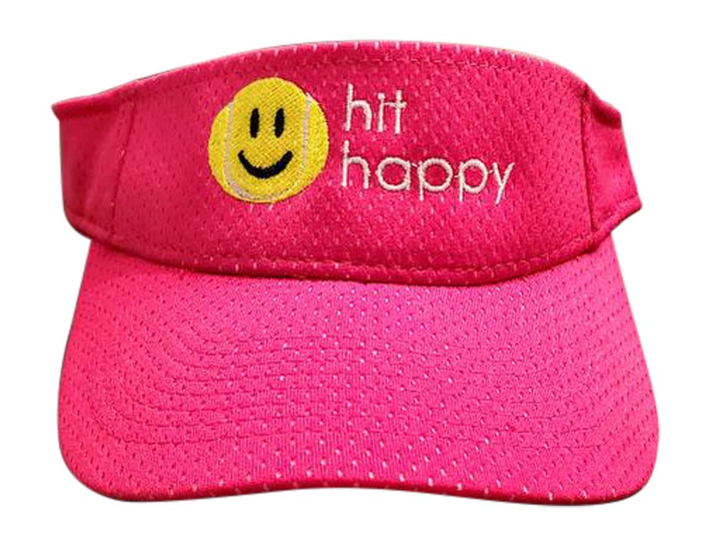 [AUSTRALIA] - Tennis Visor Hit Happy, Adjustable Strap, Perfect for On The Court Or Off Pink 