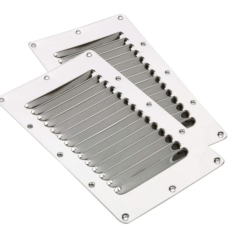 [AUSTRALIA] - Amarine Made Stainless Steel Stamped Louvered Vent - Rectangular - 07720S - 5" X 9" 2 