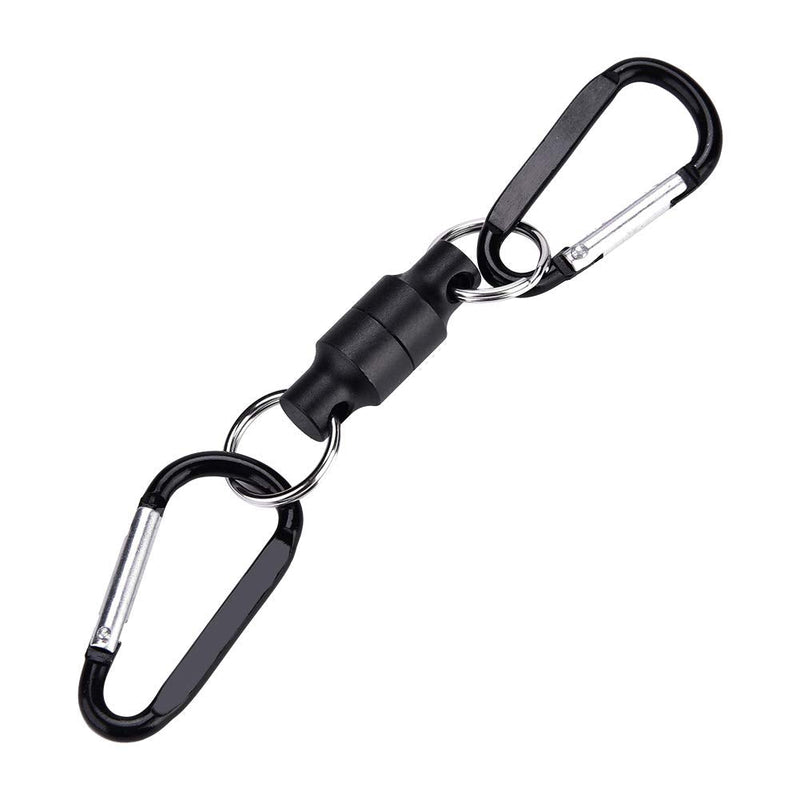 Vbestlife Magnet Buckle Fly Fishing Magnetic Net Release Clip Hanging Holder Lanyard Clip(DoubleBlack) - BeesActive Australia