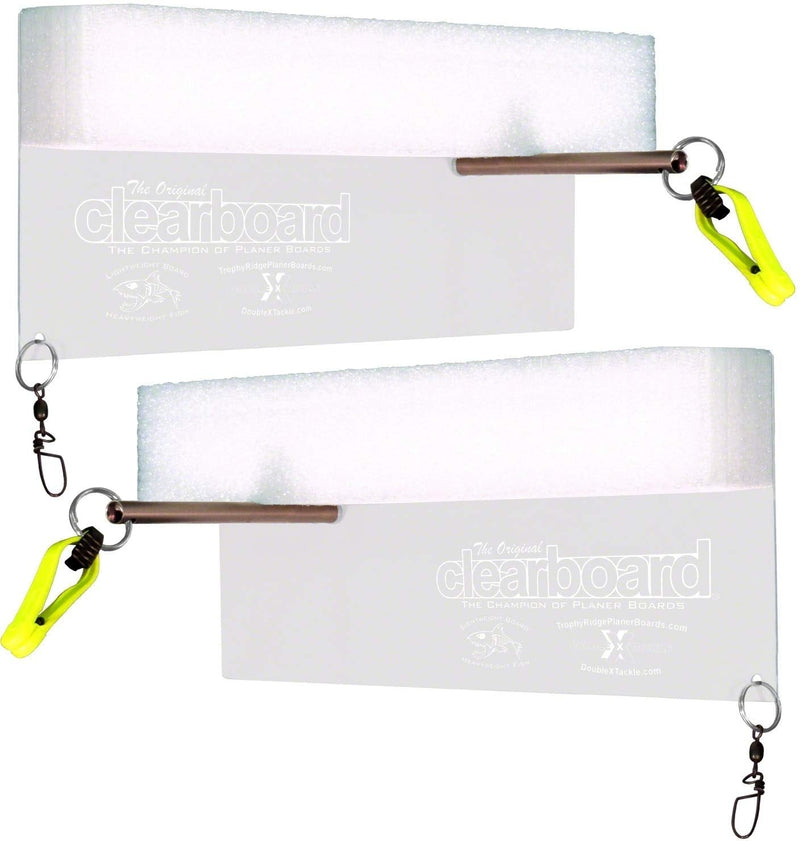 Double X Tackle OCB-10.5 Planer Board 5.5"X10.5" 2pk Box Clear, One Size - BeesActive Australia