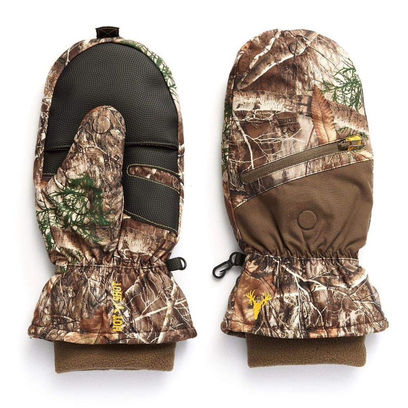 Hot Shot Men’s Camo Huntsman Pop-Top Mittens – Outdoor Hunting Camouflage Realtree Edge Medium - BeesActive Australia