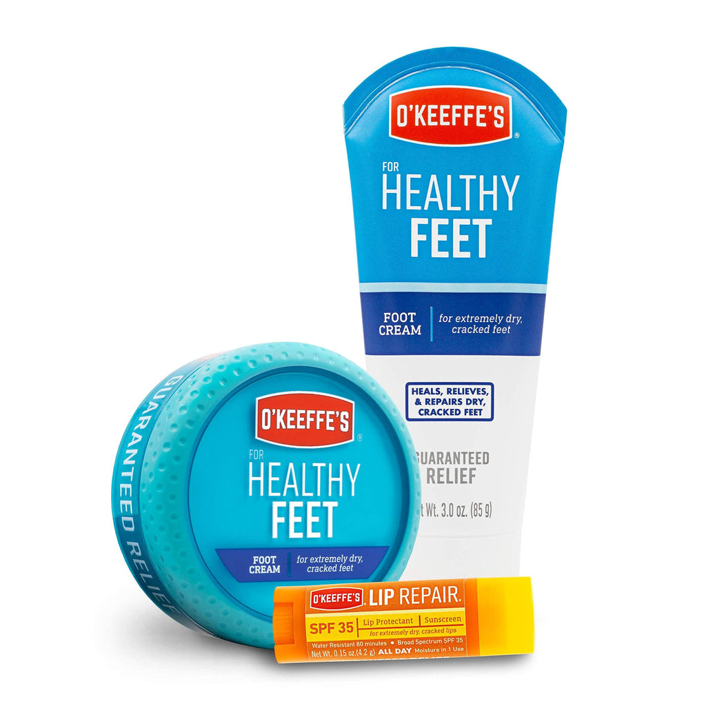 O'Keeffe's Healthy Feet Jar, Tube, and Lip Repair SPF Variety Pack - BeesActive Australia