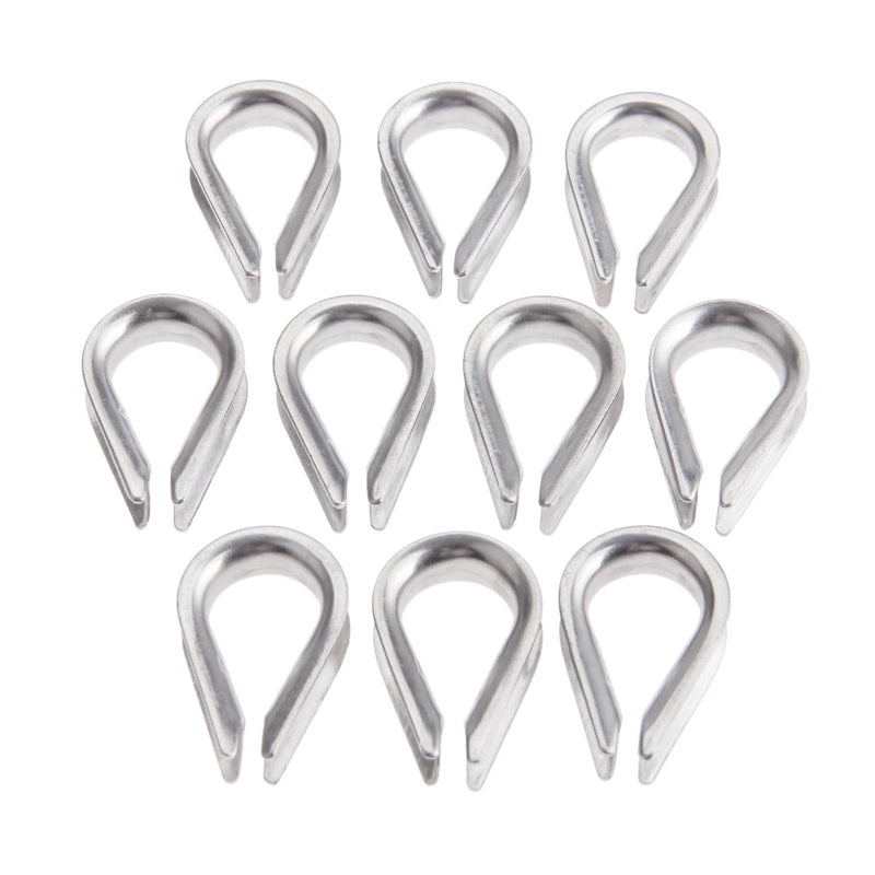 Mtsooning 10PCS Wire Thimble Rigging, M5 Stainless Steel Rope Thimble for 3/16 Inches Diameter Wire Cable - BeesActive Australia