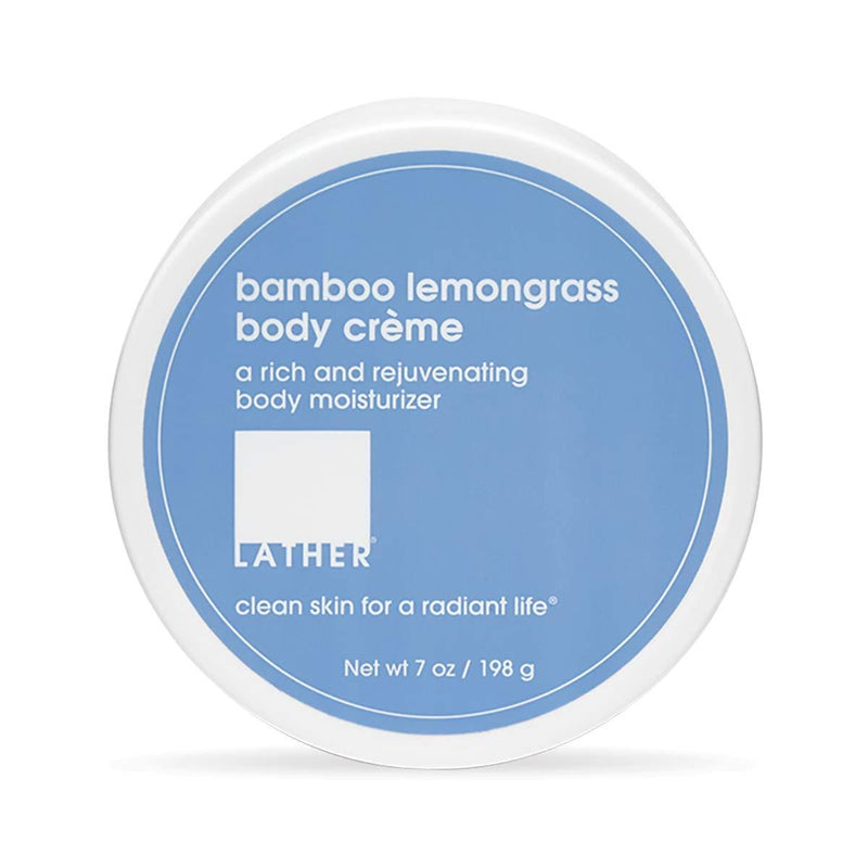 LATHER Bamboo Lemongrass Body Crème, 7 Ounce Jar - BeesActive Australia