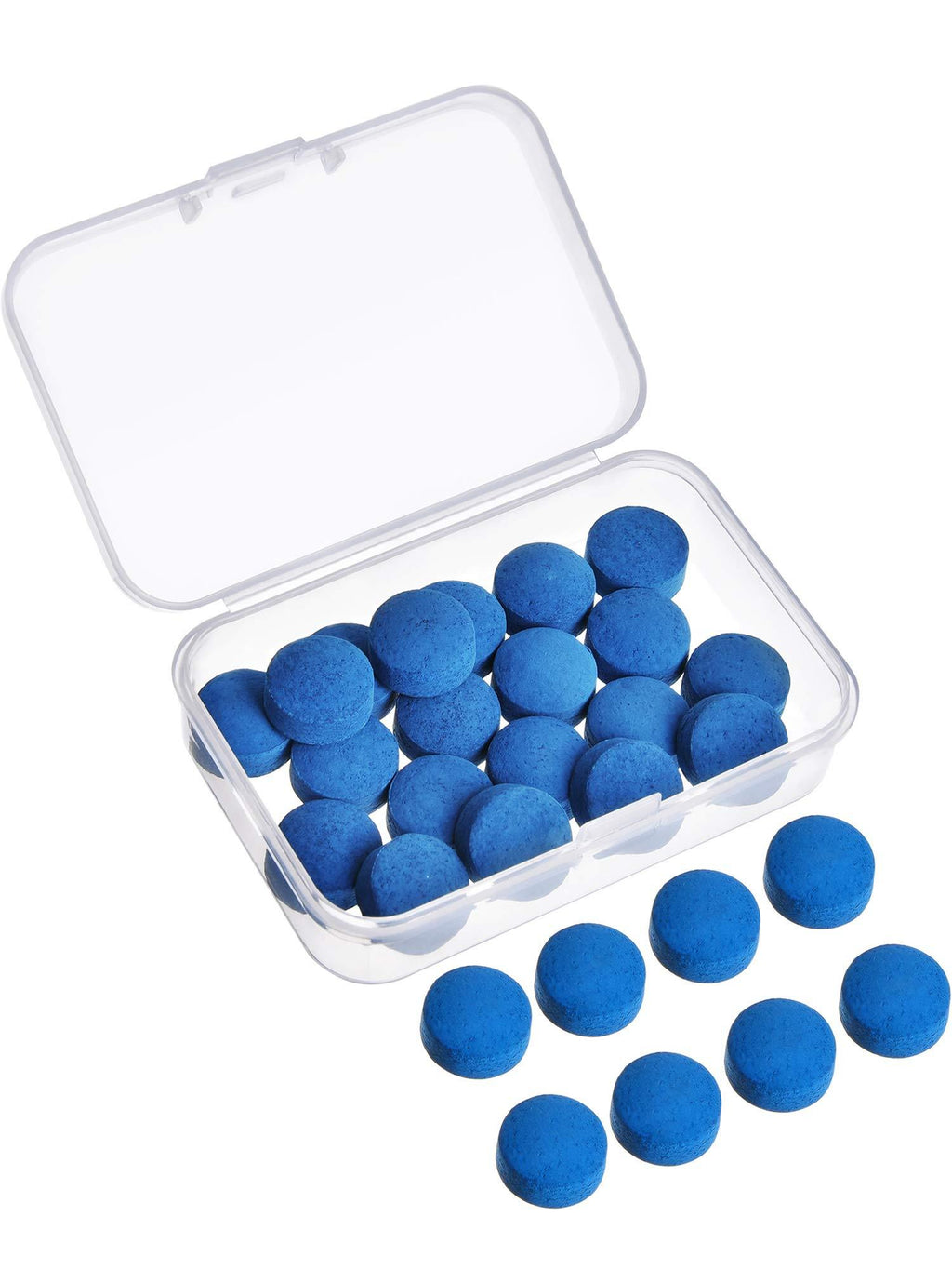[AUSTRALIA] - Jetec 30 Pieces Billiard Pool Cue Tips Cue Pool Stick Replacement Tips with Storage Box for Billiard Pool Cues Supplies, 13 mm, Blue 