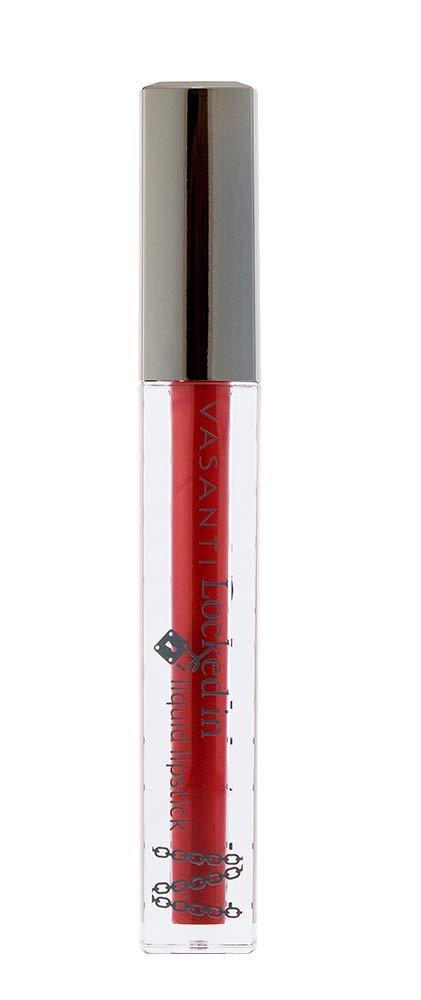 VASANTI Locked in Liquid Lipstick - Lust At First Sight (Rich Red) - Rich Pigmented Smudge-proof Paraben-Free Matte Beauty Makeup Cosmetics Rich Red - BeesActive Australia