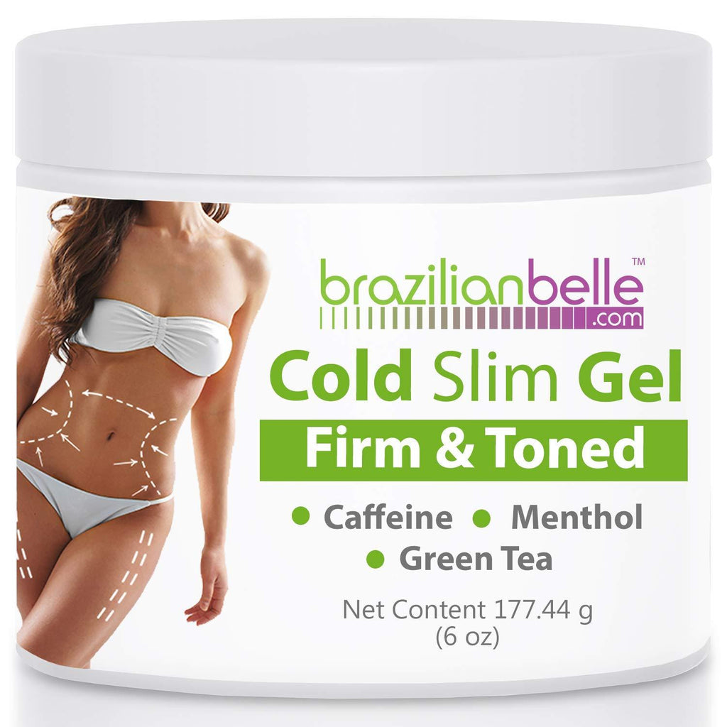 Cellulite Cold Slimming Gel with Caffeine and Green Tea Extract - Reduce Appearance of Cellulite, Stretch Marks, Firming and Toning, Improves Circulation - Quick Absorption- Cryo Gel (1 Jar) 6 Ounce (Pack of 1) - BeesActive Australia